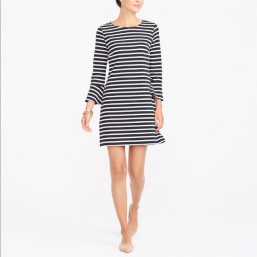 J Crew Striped A-Line Dress